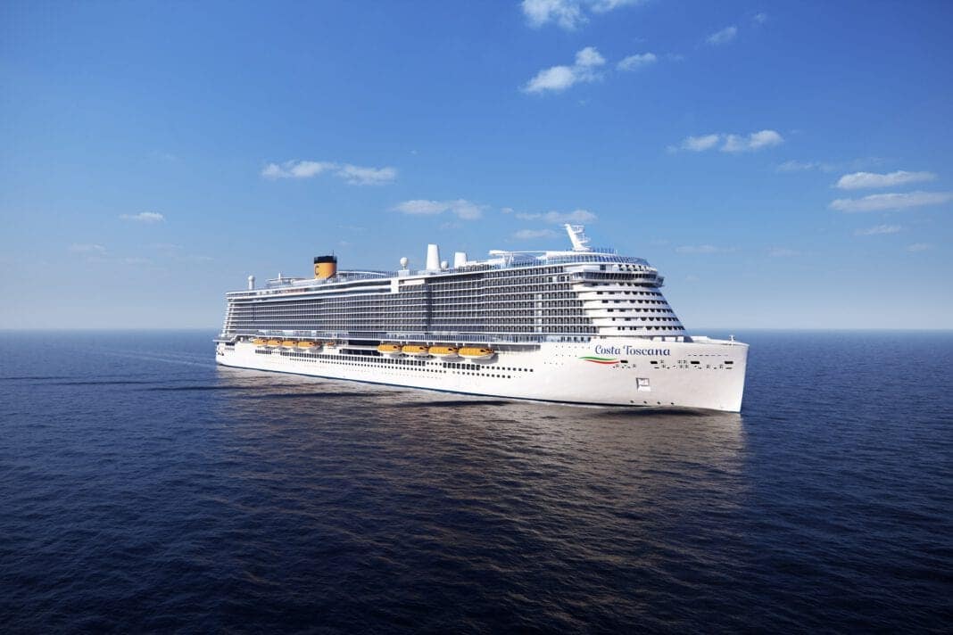 Die Costa Toscana debütiert 2022 im Mittelmeer. Grafik: Costa Kreuzfahrten