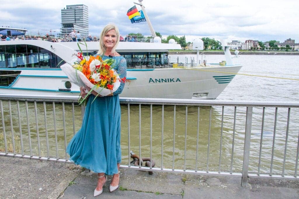 Barbara Weyden, Taufpatin der MS Annika. Foto: © Phoenix Reisen