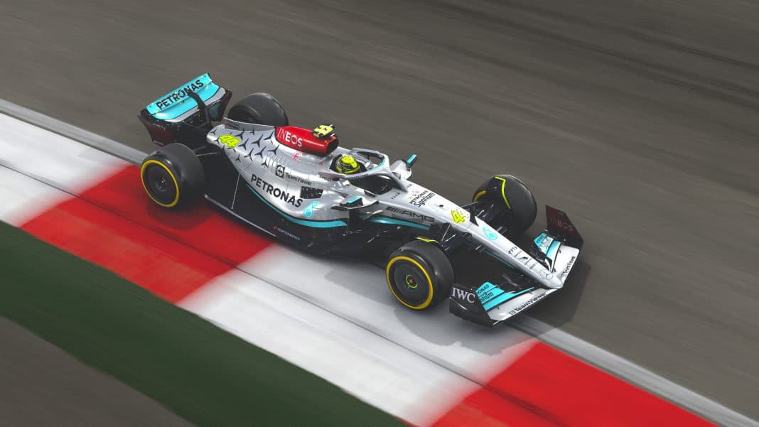 Mercedes F1 Bolide, 6. September 2022, Abu Dhabi, Vereinigte Arabische Emirate. Foto: © miglagoa / stock.adobe.com