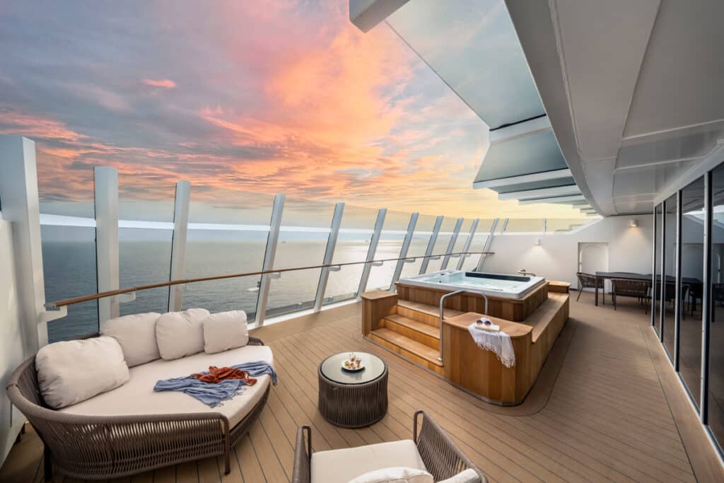 Die privaten Bereich der MSC Yacht Club Suiten bieten außergewöhnlichen Komfort ... Foto: © MSC Cruises