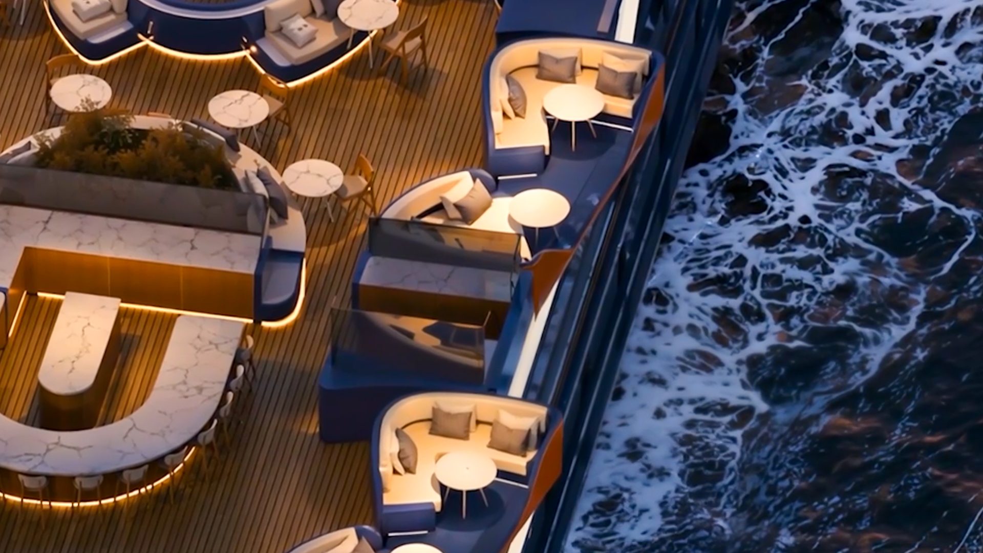 Erstmals auf Flussschiffen: In Dining-Pods über dem Wasser schweben. Foto: Celebrity River Cruises