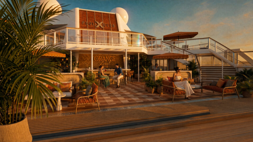 Animation der neuen Orange Peel Bar, Celebrity Reflection, Foto: Celebrity Cruises